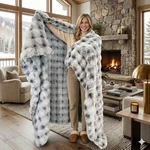Luxury 1000GSM Reversible 3D Bubble Throw Blanket, Ultra Soft Faux Fur 60X80. Fixed Price $166.99.