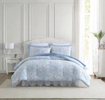 Laura Ashley Bedford Blue 100% Cotton Comforter Set With King Shams. Fixed Price $99.99.