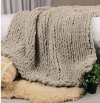 Carriediosa Chunky Knit Throw Blanket 60" X 80" Twin, 100% Hand Made. Chenille. Fixed Price $69.99.