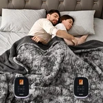 Woomer Heated Blanket King Size, 100" X 90", Marble Grey. Fixed Price $136.87.