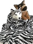 Dog Size Fleece Blankets, Pet Travel Throw Cover, Animal Print Zebra. Fixed Price $16.00.