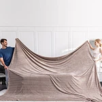 Serenhom Soft Cozy 120X120 Inches Seamless Oversized 120"X120", Taupe Chain. Fixed Price $64.02.