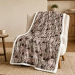 Blessliving Weimaraner Brown Throw Blanket With Dense Dog Patterns Sherpa Fle.... Fixed Price $35.88.
