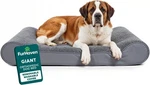 Dog Bed Orthopedic Foam Giant Xxxl Gray Plush Suede Removable Cover Furhaven. Fixed Price $208.72.