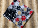 Dog Fleece Blanket New Xx-large 58" 65" Paw Print & Tartan. Fixed Price $60.00.