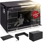 Pcs Dog Cover Set With Kennel Fit For 36 Inch Wire Crate, Bed M.... Fixed Price $36.05.