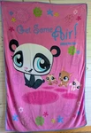 Vintage Littlest Pet Shop Fleece Blanket, Panda, Deer, Cat, Monkey, 92"X60", Lps. Fixed Price $55.00.