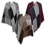 Women Long Soft Knitted Shawl Extra Thick Plaid Blanket Wrap Cape. Fixed Price $42.00.