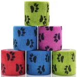 6 Roll 2 Inch X 5 Yards Paw Print Pet Vet Wrap For Dogs Cats, Cohesive Bandag.... Fixed Price $17.09.