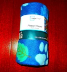 New Mainstays Fleece Throw Blanket 50X 60 Dog Paw / Leaves Blue. Fixed Price $8.78.