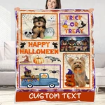Yorkshire Terrier Dog Blanket Personalized Throw Woven Fleece Sherpa Designs Nwt. Fixed Price $99.99.