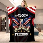 Patriotic Eagle 250 Years Of Freedom America 1776-2026 4TH July Blanket. Fixed Price $54.90.