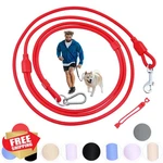 Tiesenci Hands Free Dog Leash Red, Crossbody Waist Set For Large Breeds. Fixed Price $44.99.