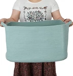 Xuanguo Large Rectangle Blankets Basket Living Room 22"X17"X12" Woven Cotton .... Fixed Price $44.61.