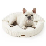 Small/medium Hooded Donut Dog Bed 26X26X7 Cream Fluffy Antianxiety, Washable. Fixed Price $53.75.