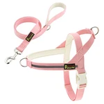 Plutus Pet Cotton Dog Harness & Leash Set Reflective Soft Padded Pink Size Xs. Fixed Price $12.41.