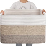 Oiahomy Super Large Blanket Basket, 25 X16 (108L) Rectangle Woven. Fixed Price $48.01.