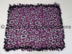 Handmade Mini Baby / Pet Fleece Tied Security Blanket - Purple Cheetah 26 X 30. Fixed Price $13.50.
