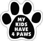 My Kids Have 4 Paws Dog Print Fridge Car Magnet 5"X5" Large Size Usa Made. Fixed Price $5.99.