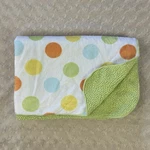 Carter's Green White Big Polka Dots Baby Blanket Orange Yellow Blue Sherpa. Fixed Price $60.16.