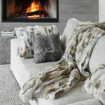 Real Rabbit Fur Throw Patchwork Blanket Winter Soft Warm Leather 43.3" X 21.6". Fixed Price $31.99.