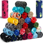 28 Pieces Puppy Blanket Bulk Small Fleece Pet For Dogs Kitten C.... Fixed Price $91.03.