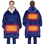 Covfirst Heated Wearable Blanket Hoodie, 3 Settings Large, Blue. Fixed Price $65.58.