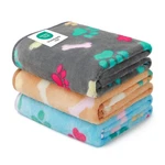 Luciphia 1 Pack 3 Blankets Fluffy Premium Fleece Pet Flannel Paw Prin.... Fixed Price $17.09.