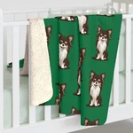 Long Haired Chihuahua Green Sherpa Fleece Blanket Cute Doggy Puppy Print. Fixed Price $45.00.