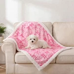 Pink Bow Waterproof Small Dog Blanket, 40"X28" Reversible Soft Plush Pet Blan.... Fixed Price $23.39.
