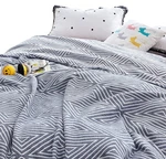 Meju Blue Striped Checks Triange Muslin Reversible Throw Blanket For Bed Sofa.... Fixed Price $74.08.