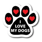 Love My Dogs Car Magnet By Me Up 5" Auto Truck Decal. Fixed Price $9.99.