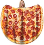 Pizza Blanket Adult Kdis Size Double Sided Funny Realistic Food Personalized Thr. Fixed Price $45.66.