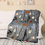 Catalonia Dog Print Sherpa Fleece Throw Blanket, Soft Mink Plush Couch Blanke.... Fixed Price $31.08.