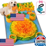 Snuffle Mat For Dogs Large 32"X20" W/ Leash & Toys - Slow Feeder Nosework. Fixed Price $49.67.