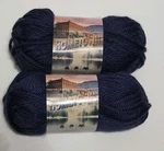 2 Skein Lion Brand Yarn 135-111L Hometown Bulky San Diego Navy Blue 5OZ 81YD Lot. Fixed Price $11.00.