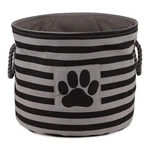 Bone Dry 5743 Pet Storage Collection Striped Paw Patch Bin, Medium Round, Black. Fixed Price $30.90.