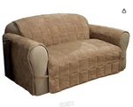 Ultimate Love Seat Furniture Protector Camel Color Cover Up 70 Inch Long Pet. Fixed Price $49.99.