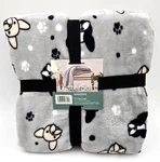 Berkshire Lustersoft Bulldog Throw Blanket 50" X 70" Frenchie Print Paws. Fixed Price $21.99.