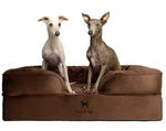 Noah & Paw Velvet Orthopedic Pet Bed Memory Foam W/ Cooling Gel Brown Ob. Fixed Price $22.49.