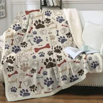 Dog Paws And Bones Print Fleece Throw Blanket For Kids Soft Plush Light Yello.... Fixed Price $61.59.