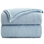 Longhui Bedding 100% Cotton Blue Lightweight Cable Knit Throw Blanket F.... Fixed Price $86.19.