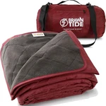 Brawntide Large Outdoor Waterproof Blanket - Extra Thick Fleece, Wine, BX10. Fixed Price $52.99.