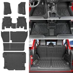 Xipoqix Floor Mats Cargo Backrest Compatible With 18-25 Jeep Wrangler. Fixed Price $261.23.