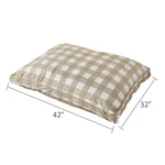 Vibrant Life Pillow Bed For Large Dogs, 42" X 32", Tan Plaid. Fixed Price $34.66.