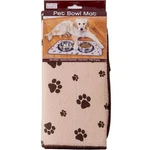 Kitchen Basics Microfiber Pet Bowl Mat Beige With Paw Print - 25.4CM X 50.8CM. Fixed Price $10.06.
