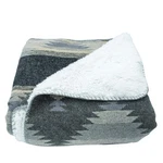 Paseo Road Southwest Aztec Design Throw With Sherpa Backing, 50X 60 Inch, Gra.... Fixed Price $84.60.
