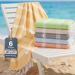 Casa Platino 6 Pack Bulk Beach Set, Turkish Pool Towels, Lightweight, P.... Fixed Price $50.94.