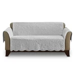 Surefit Heirloom Quilted Cotton Furniture Cover With Scallop Loveseat, Grey. Fixed Price $96.69.