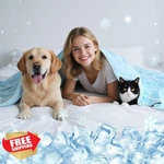 Tivray Cooling Dog Blanket 2XL 50"X60" Blue Q-max Cat Summer Quilt. Fixed Price $44.99.